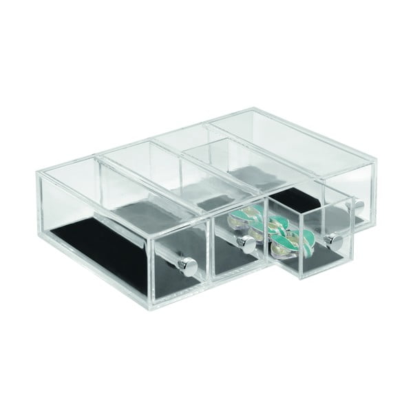 Przezroczysty organizer z 4 szufladami iDesign Clarity, wys. 25,5 cm-image-2