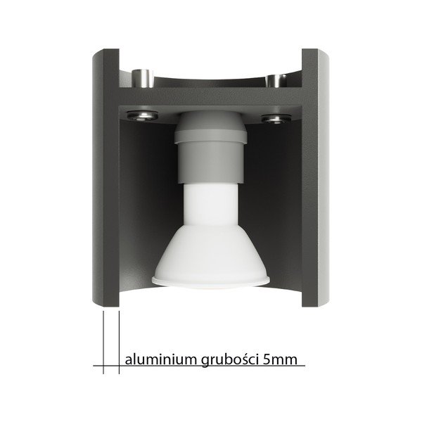 Ciemnoszary kinkiet ø 10 cm Roda – Sollux-image-4