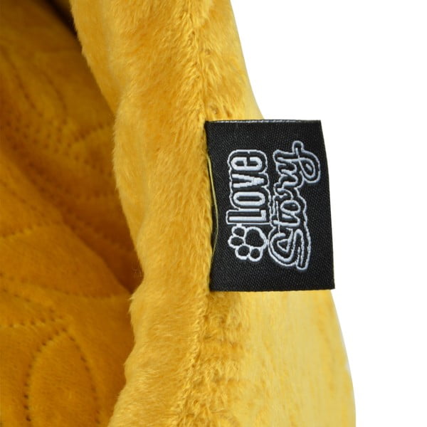 Musztardowa budka dla kotów ø 50 cm – Love Story-image-2