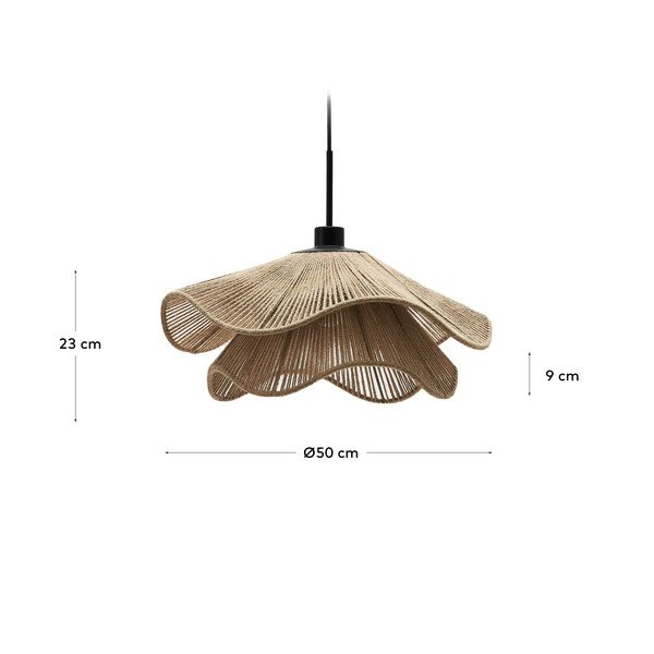 Abażur w naturalnym kolorze ø 50 cm Pontos – Kave Home-image-4