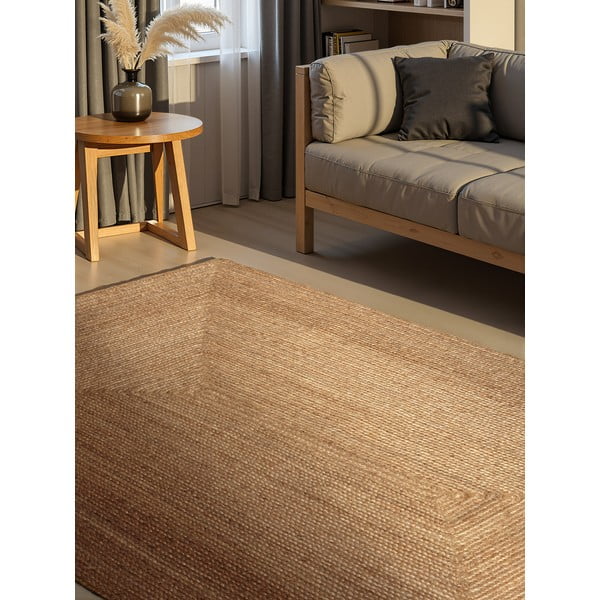 Dwustronny dywan z juty tkany ręcznie w naturalnym kolorze 160x230 cm Sharmila Natural Brown – Hanse Home-image-1
