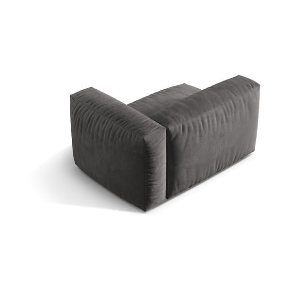 Szary aksamitny moduł sofy (prawostronny) Martina – Micadoni -image-2