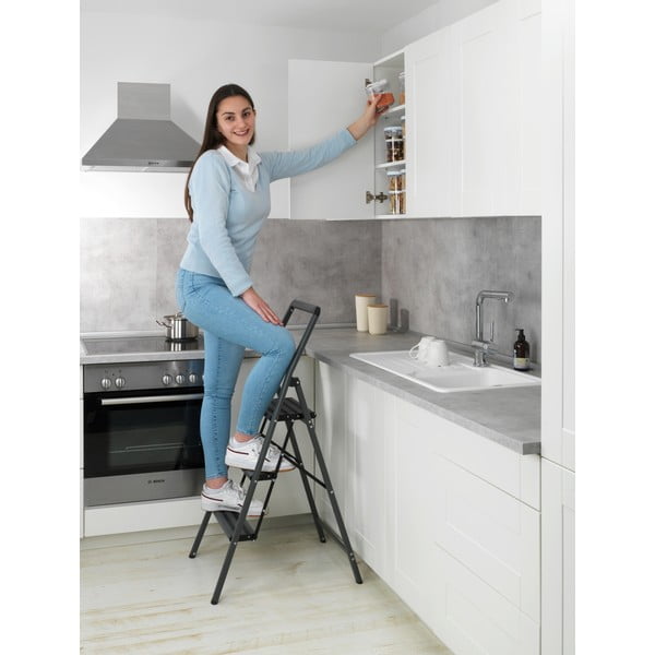 Szara drabinka Wenko Compact, wys. 114,5 cm-image-1