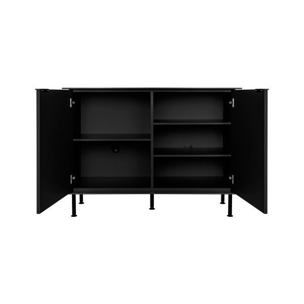 Czarna komoda z otworem na kable 120x88x50 cm Suumo – noo.ma-image-3