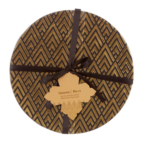 Maty stołowe ze sztucznej skóry i kartonu zestaw 4 szt. ø 25 cm Geome – Premier Housewares-image-3