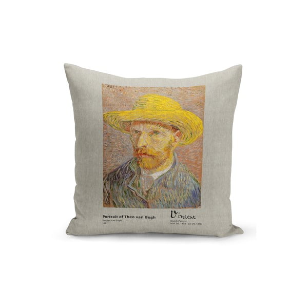 Poduszka z wypełnieniem Kate Louise van Gogh Portrait, 43x43 cm