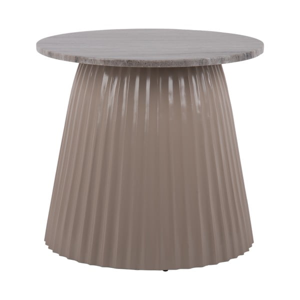 Jasnobrązowy marmurowy okrągły stolik ø 45 cm Luscious – Leitmotiv