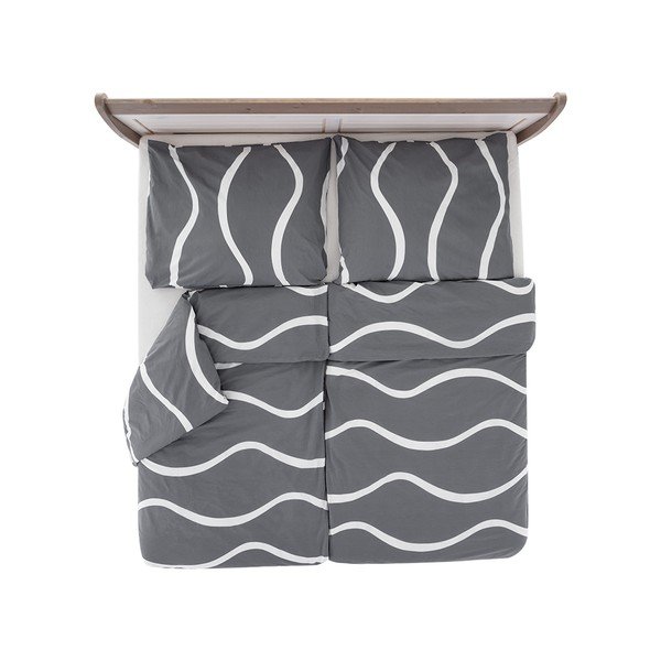 Szara krepowa pościel jednoosobowa 140x200 cm Top Class – B.E.S.-image-2