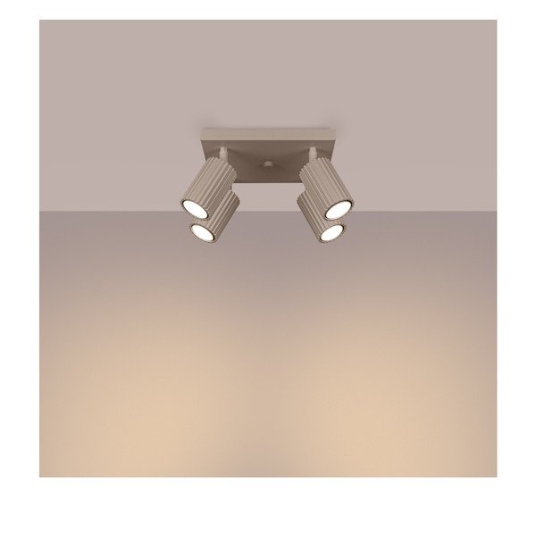 Szarobrązowa metalowa lampa punktowa ø 6,5 cm Gleam – Sollux-image-1