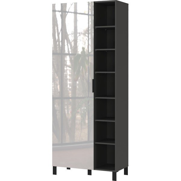 Antracytowa szafa 82x202 cm Ceduna – Germania-image-2