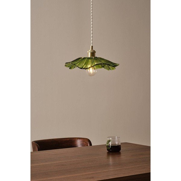 Zielona/w kolorze złota szklana lampa wisząca ø 30 cm Nugget – Jotex-image-1