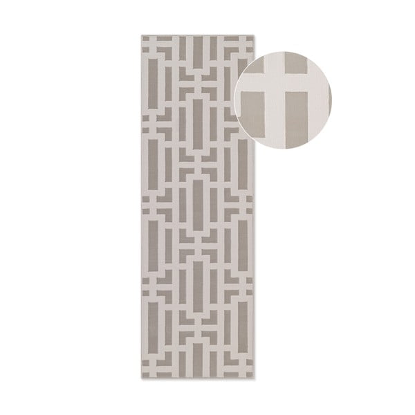 Szaro-kremowy chodnik 80x240 cm Perles Onyx – Elle Decoration