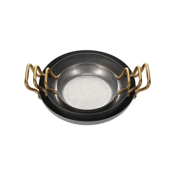 Metalowy talerz do serwowania w kolorze srebra ø 24 cm Serve – BonBistro-image-4