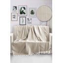 Beżowa bawełniana narzuta na łóżko Viaden HN, 170x230 cm
