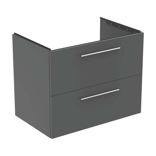 Szara wisząca szafka pod umywalkę 80x63 cm i.Life B – Ideal Standard-image-3