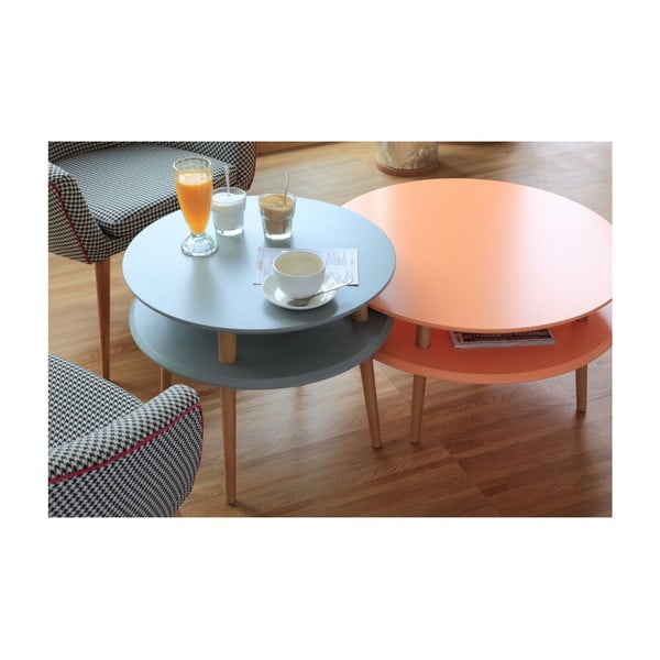 Żółty stolik Ragaba UFO, ⌀ 70 cm-image-4