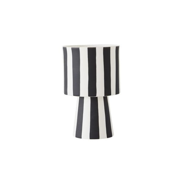 Czarno-biały ceramiczny wazon OYOY Toppu, ⌀ 10 cm