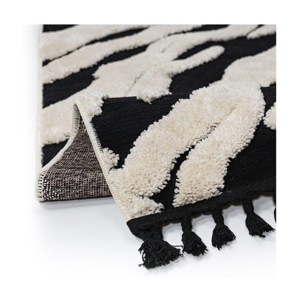 Czarno-biały dywan 160x230 cm Esra Zebra – Flair Rugs-image-4