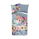 Szara pościel dwuosobowa z bawełny organicznej Descanso Sunflower, 200x220 cm