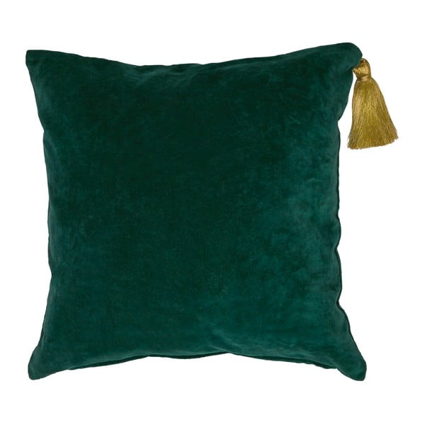 Poduszka Miss Étoile Gold Tassel Dark Green, 50x50 cm