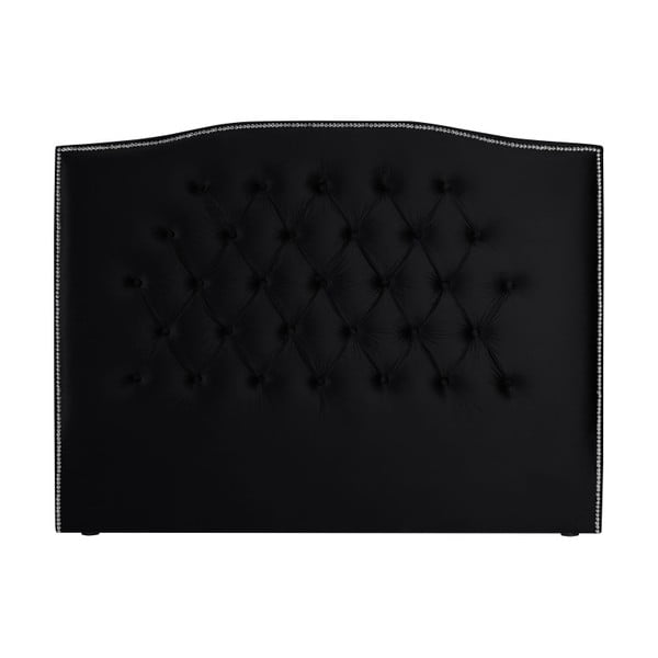 Czarny zagłówek łóżka Mazzini Sofas Cloves, 160x120 cm
