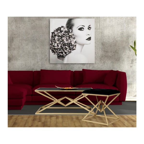 Stołek w czarno-złotym kolorze Mauro Ferretti Piramid-image-2