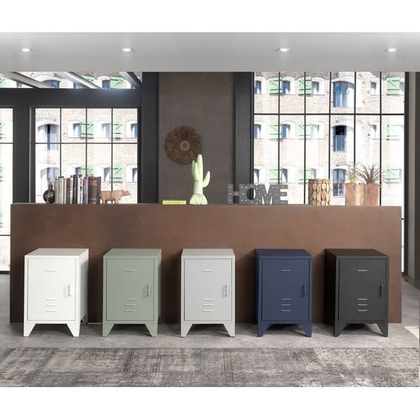 Zielona metalowa szafka nocna Bronxx – Vipack-image-2