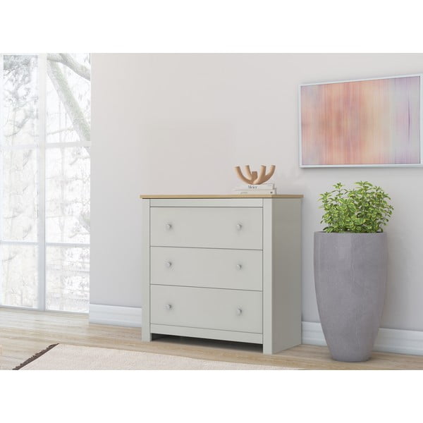 Szara wysoka komoda 81x35 cm Emerald – Støraa-image-1