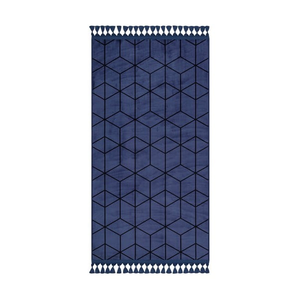 Niebieski chodnik odpowiedni do prania 300x80 cm − Vitaus