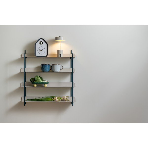 Czarna/szara wielopoziomowa metalowa półka 60 cm Reina Cuatro – PT LIVING-image-1