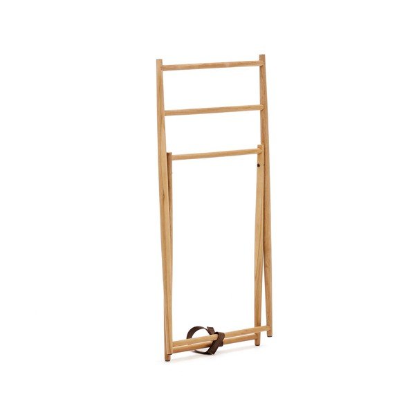 Wieszak na ubrania z litego drewna tekowego w naturalnym kolorze Roxana – Kave Home-image-3