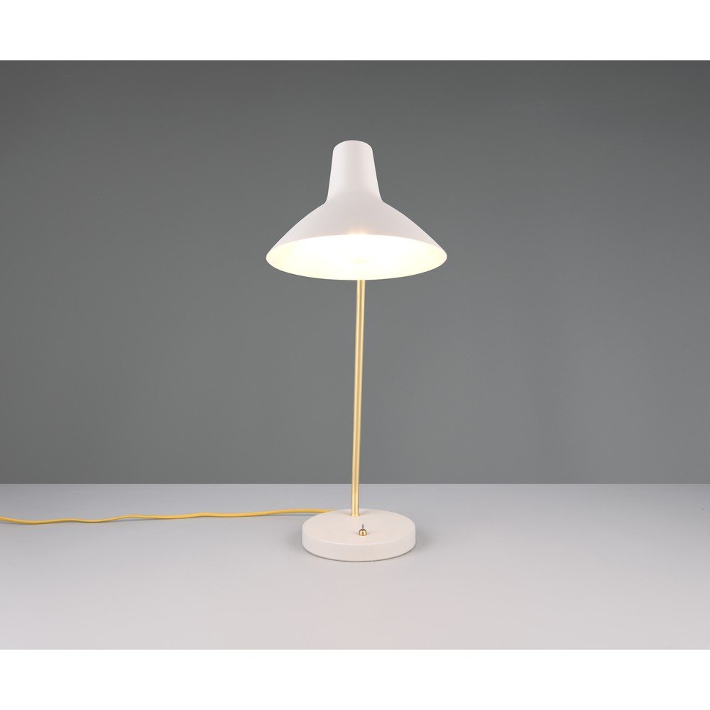 Lampa stołowa z elastyczną konstrukcją w złoto-kremowym kolorze (wysokość 54 cm) Traveller – Trio (zdjęcie 5)