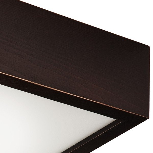 Ciemnobrązowa lampa sufitowa ze szklanym kloszem 27,5x27,5 cm Quadro – LAMKUR-image-4