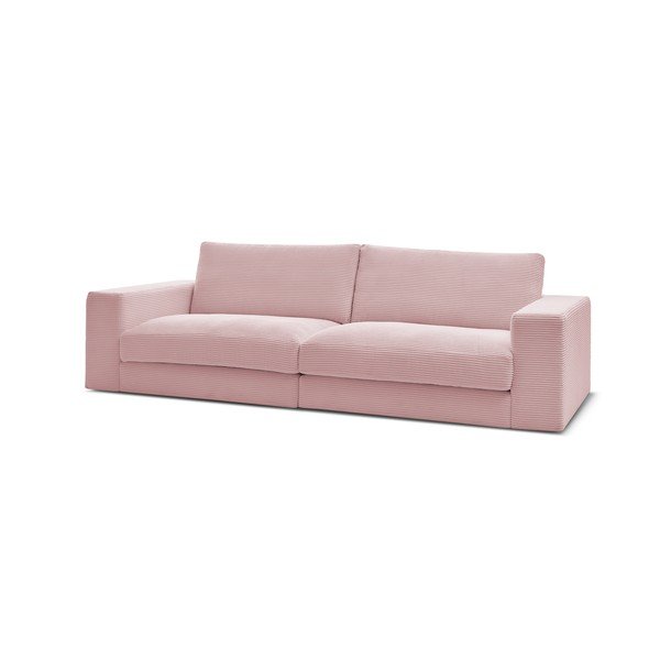 Różowa sztruksowa sofa 274 cm Leonard – Bobochic Paris-image-3