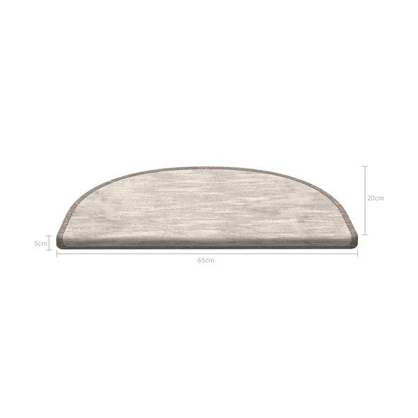 Beżowe dywaniki na schody zestaw 16 szt. Desert Sand – Vitaus, 65 x 20 cm-image-4