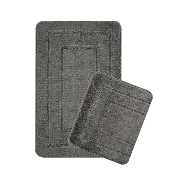 Antracytowe dywaniki łazienkowe zestaw 2 szt. 50x80 cm Cerceve – Foutastic