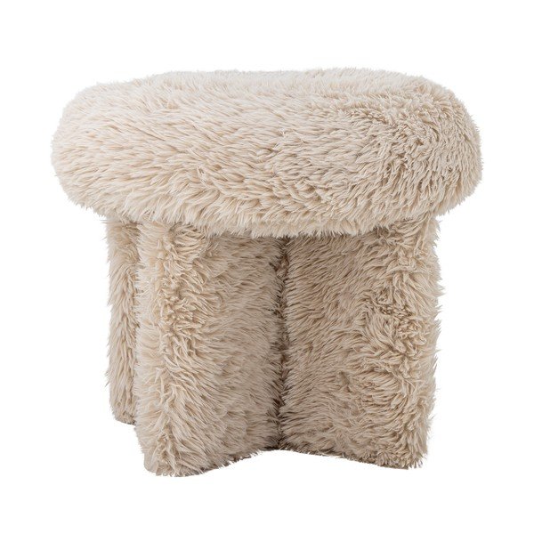 Beżowy puf z imitacji futra Frikka – Bloomingville