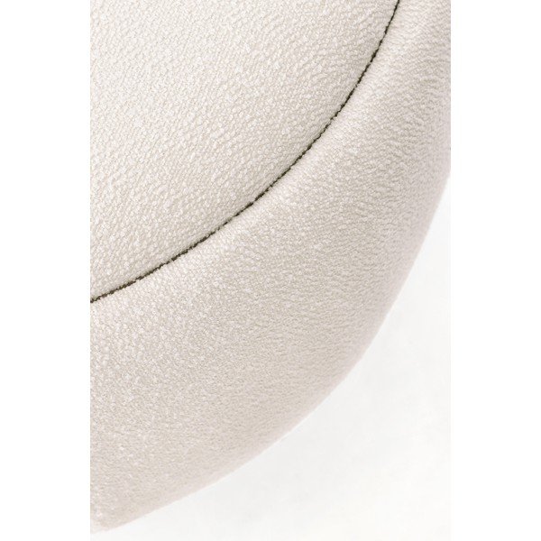 Kremowy puf z materiału bouclé Irisha – Bizzotto-image-4