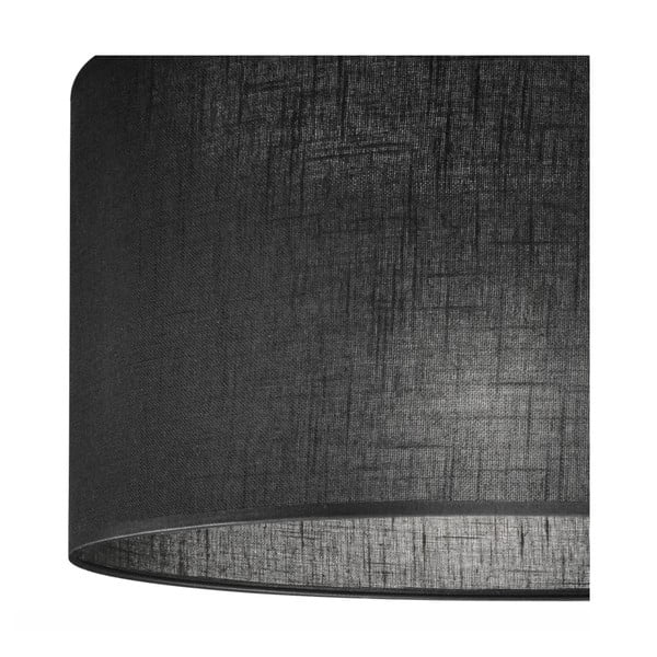 Czarna lampa wisząca z tekstylnym kloszem ø 35 cm Vivian – LAMKUR-image-4