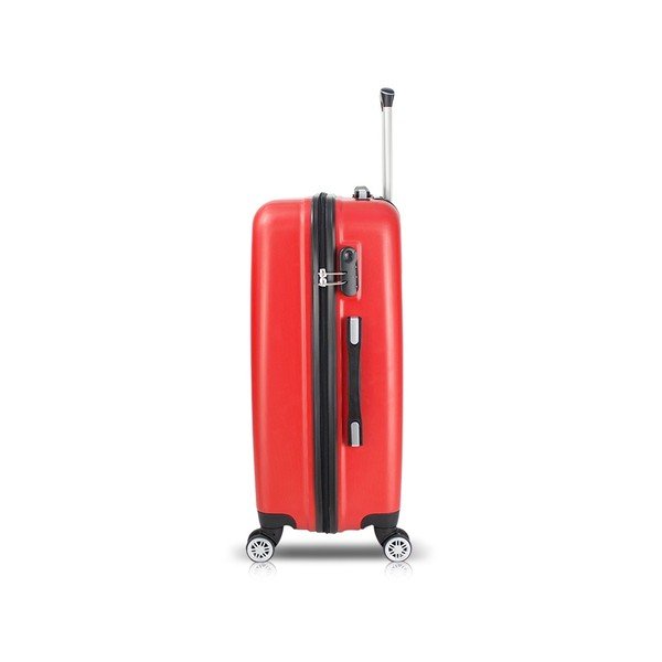 Zestaw 3 czerwonych walizek na kółkach z USB i kuferka podróżnego My Valice LASSO Travel Set-image-2