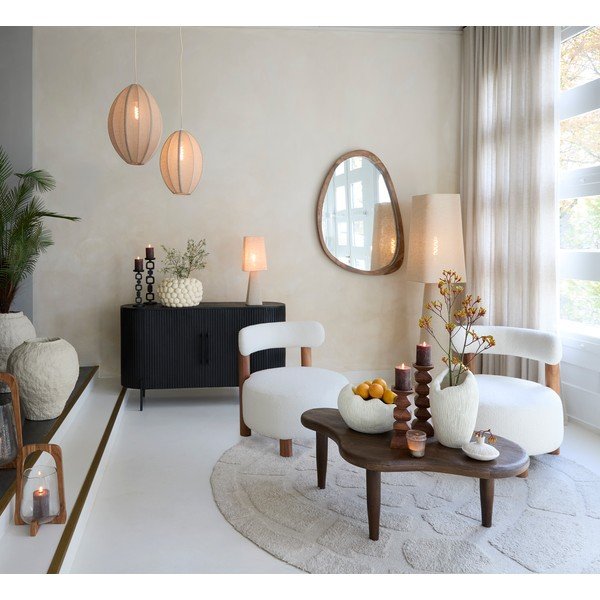 Stolik z litego drewna mango w ciemnym naturalnym kolorze 64x102 cm Canzo – Light & Living-image-2