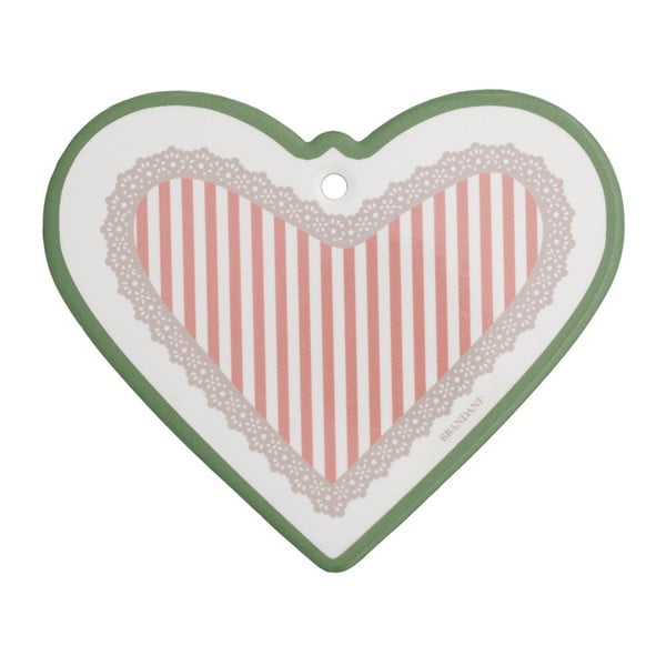 Dekoracyjny talerzyk ceramiczny w kształcie serca Brandani Peony