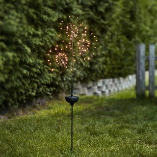 Ogrodowa lampa solarna LED z białymi diodami Star Trading Firework Triple, wys. 95 cm