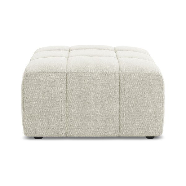 Beżowy podnóżek z materiału bouclé Aloha – Makamii