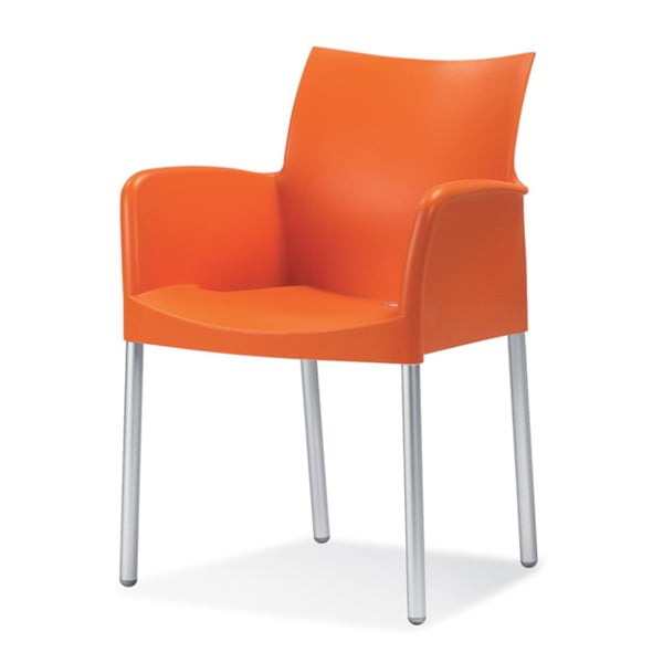 Pomarańczowe krzesło Pedrali Ice 850
