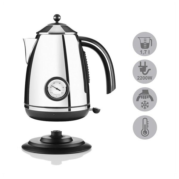 Czajnik elektryczny w kolorze srebra Klarstein Aquavita Chalet-image-4