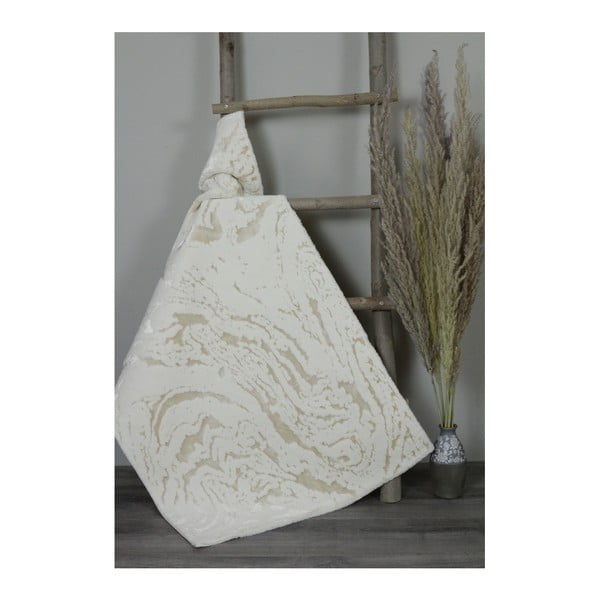 Beżowy bawełniany dywanik łazienkowy My Home Plus Sensation, 60x60 cm