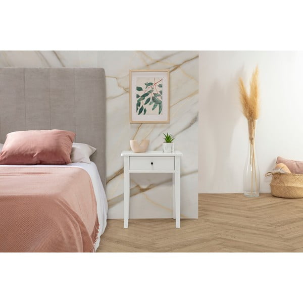 Biała szafka nocna z drewna sosnowego Bart – Marckeric-image-1