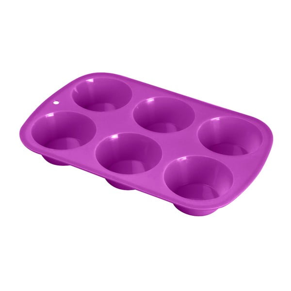 Fioletowa silikonowa forma do pieczenia na 6 muffinów Versa Bandeja