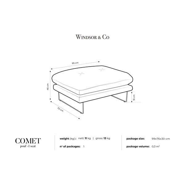 Ciemnoniebieski podnóżek Windsor & Co Sofas Comet-image-4